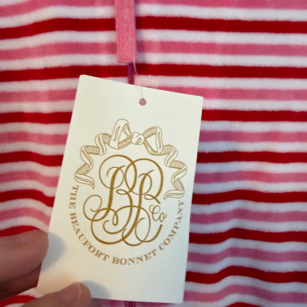 The Beaufort Bonnet Company Pink and Red Velour Zip Up Jacket - Picture 3 of 4